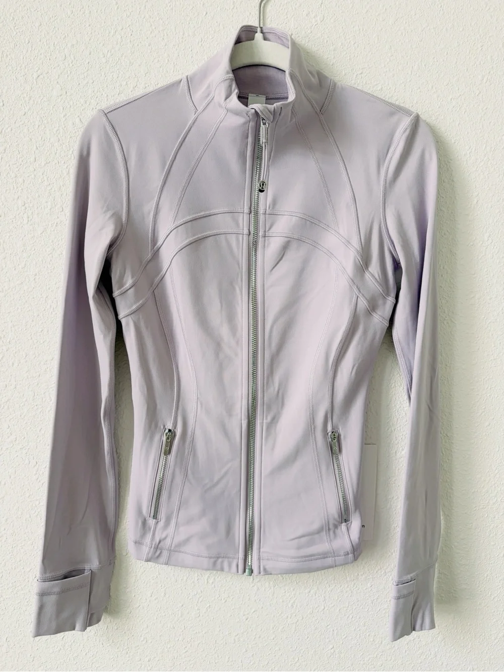 Lululemon Define Jacket Nulu Lilac Play Mirror Silver Size 4 Athleisure Sporty